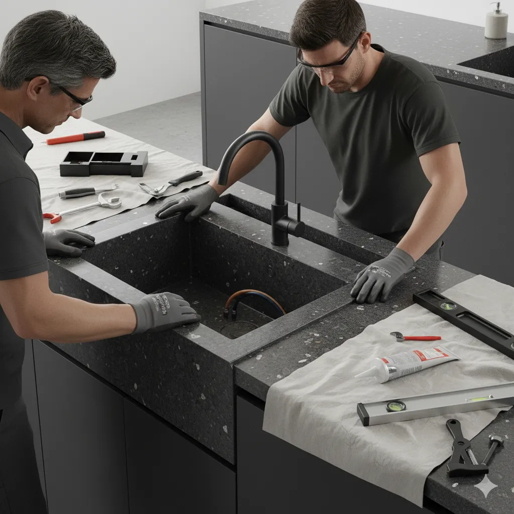 نصب سینک گرانیتی