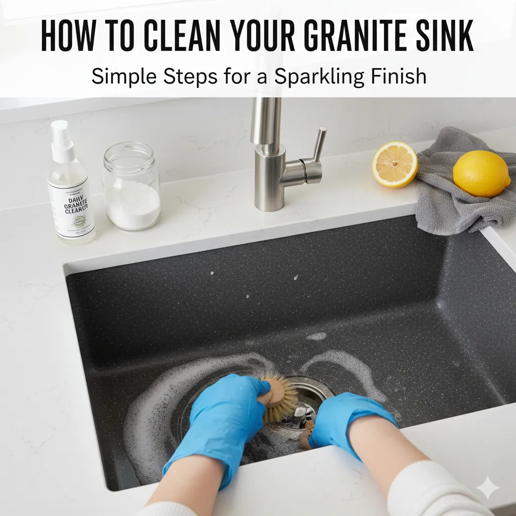 تمیز کردن سینک گرانیتی